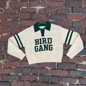 Green and Cream Sweater by Minor Details